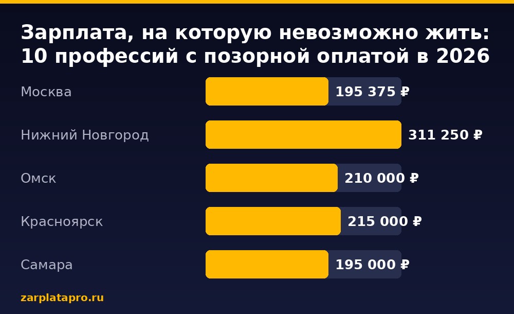 Медианные зарплаты по данным zarplatapro.ru, ₽