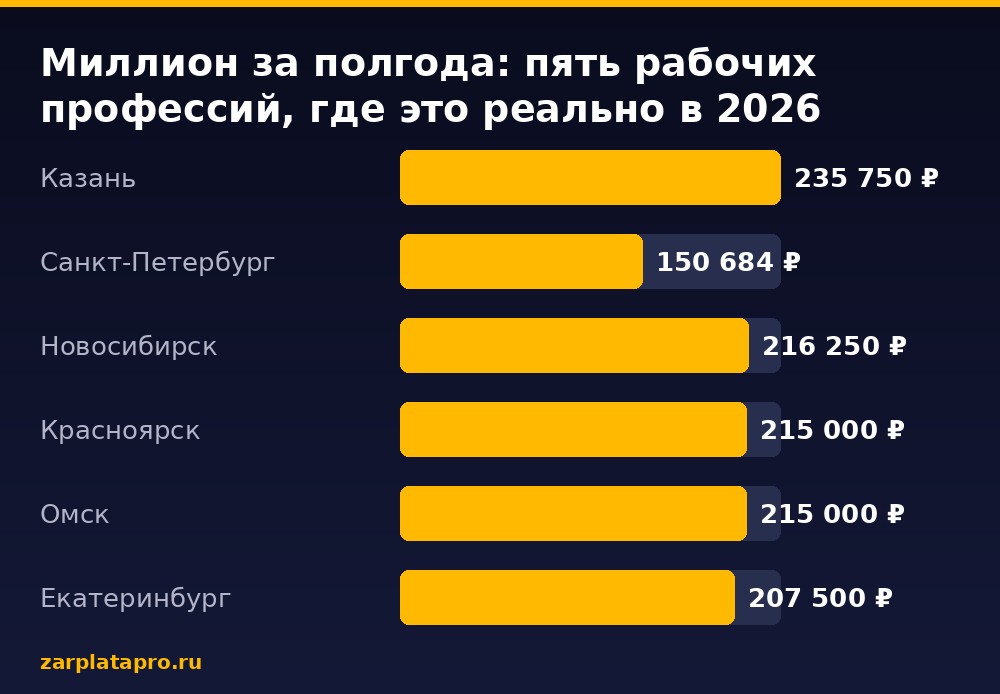 Медианные зарплаты по данным zarplatapro.ru, ₽