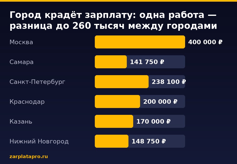 Медианные зарплаты по данным zarplatapro.ru, ₽
