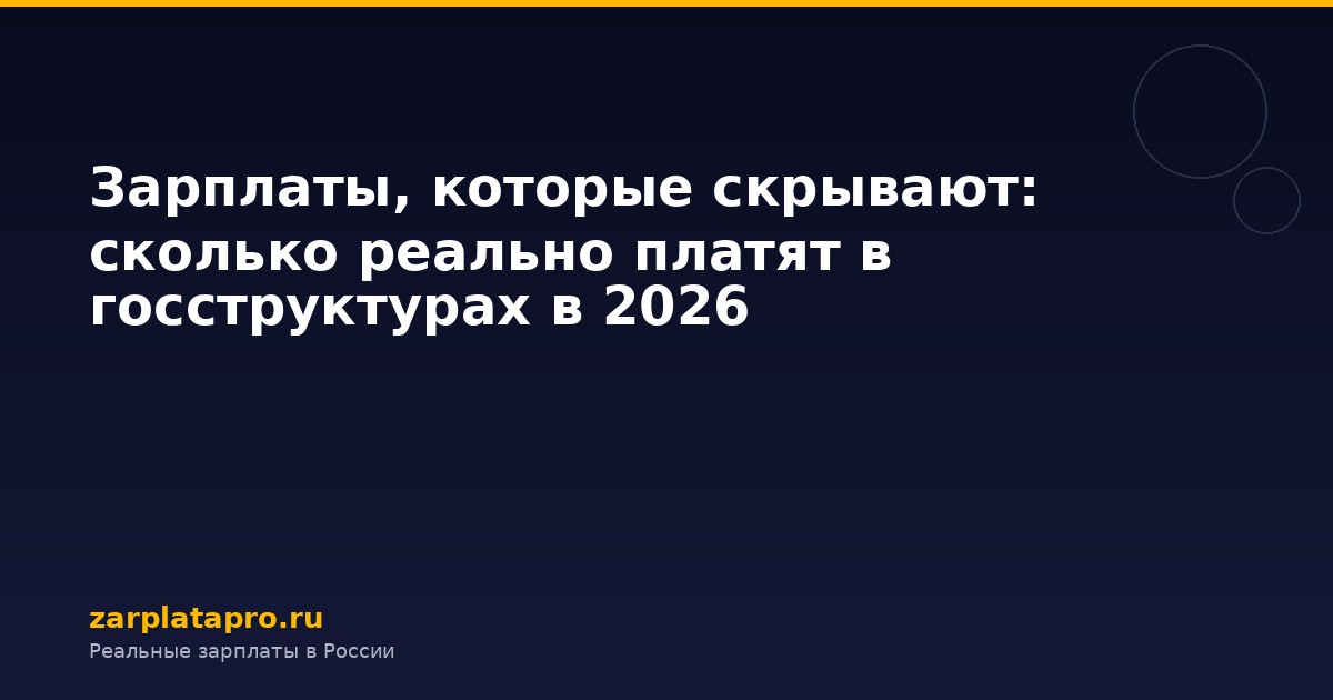Зарплаты, которые скрывают: сколько реально платят в госструктурах в 2026