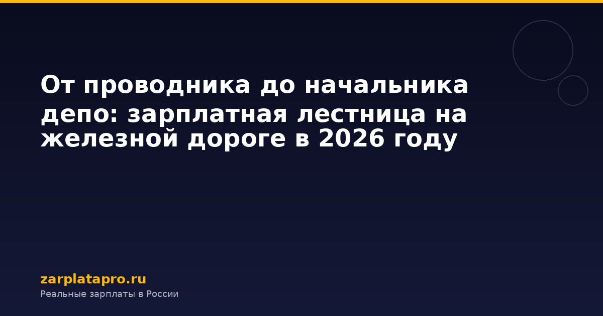 От проводника до начальника депо: зарплатная лестница на железной дороге в 2026 году