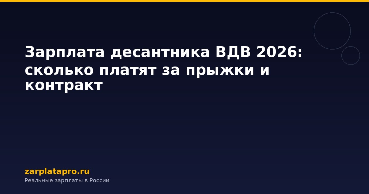 Зарплата десантника ВДВ 2026: сколько платят за прыжки и контракт
