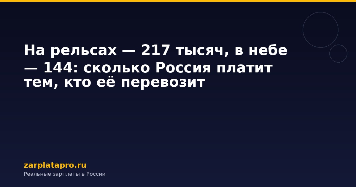 На рельсах — 217 тысяч, в небе — 144: сколько Россия платит тем, кто её перевозит