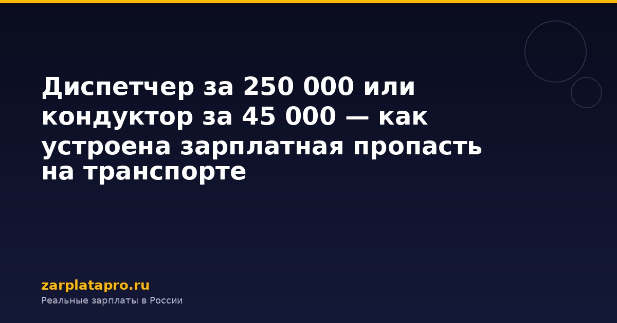 Диспетчер за 250 000 или кондуктор за 45 000 — как устроена зарплатная пропасть на транспорте