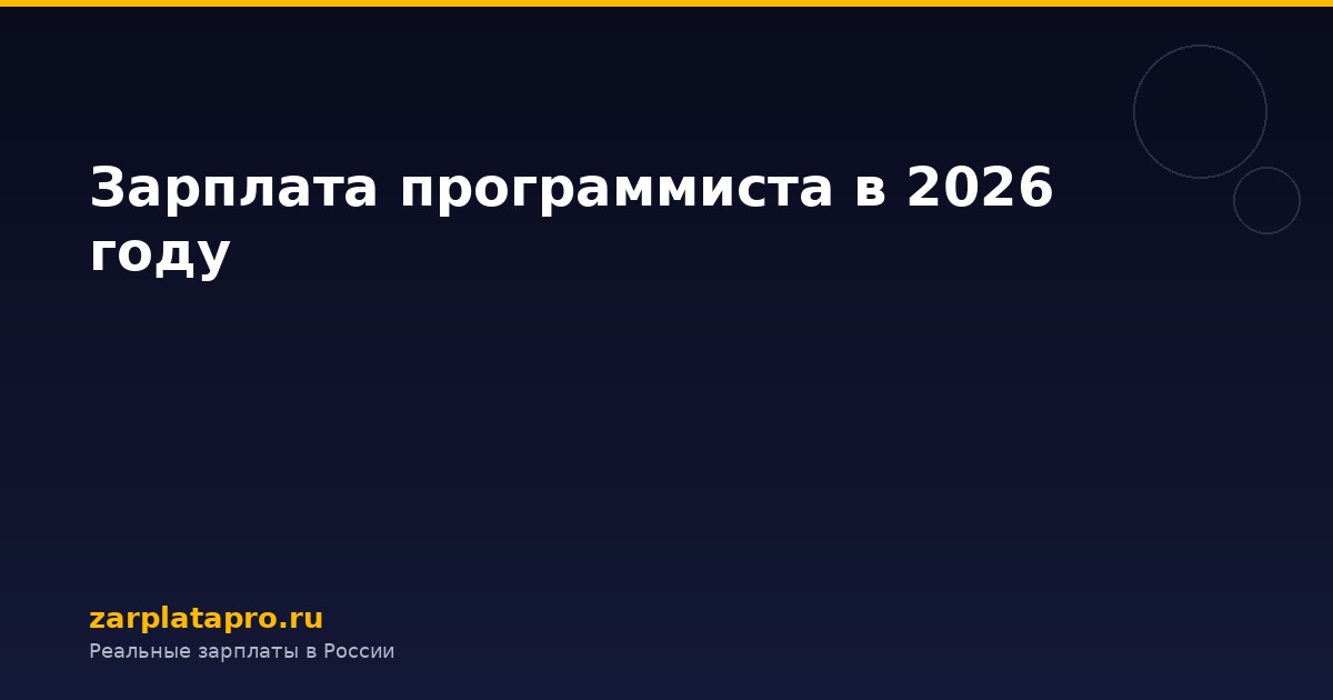 Зарплата программиста в 2026 году